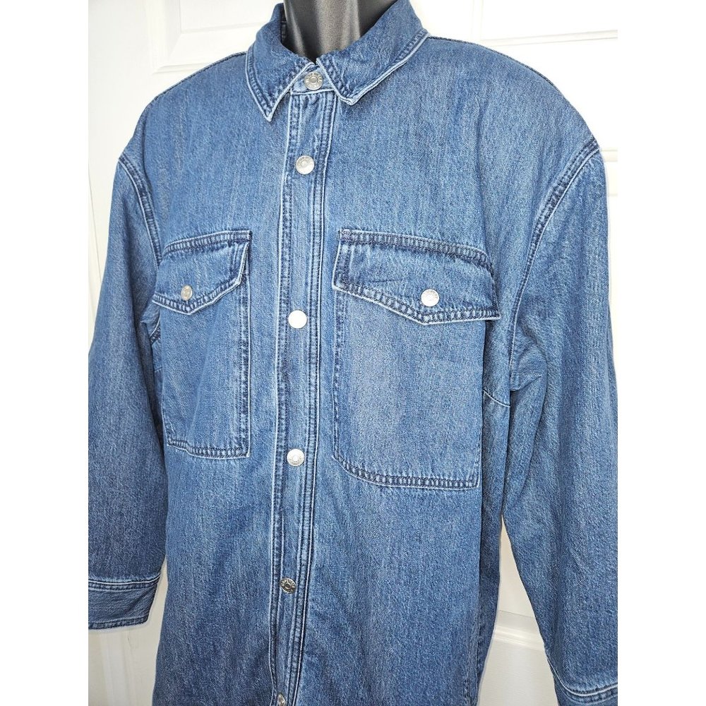 Madewell Womens Quilted Liner Jean Denim Jacket 2XL